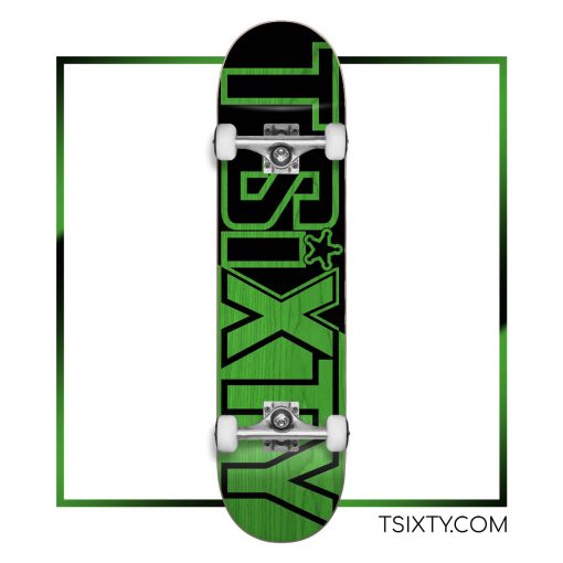 قیمت و خرید اسکیت برد کامل TSIXTY مدل لوگو سبز