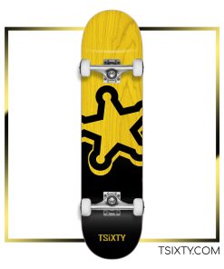 قیمت و خرید اسکیت برد کامل TSIXTY مدل لوگو ستاره زرد